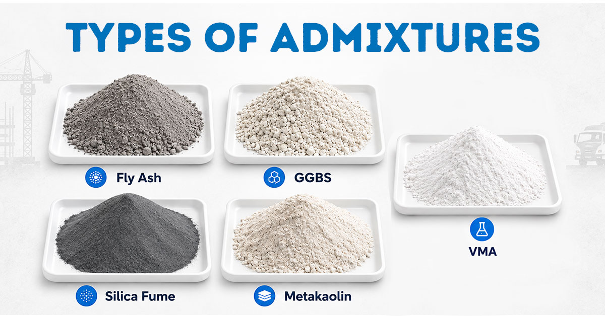 Types of Admixtures in Concrete: Chemical & Mineral Explained